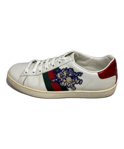 GUCCI（グッチ）GUCCI (グッチ) Disney (ディズニー) ローカットスニーカー ホワイト サイズ:36 1/2の古着・服飾アイテム