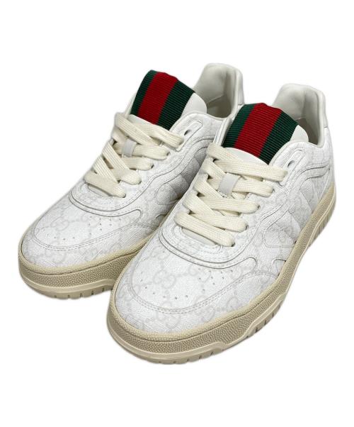 GUCCI（グッチ）GUCCI (グッチ) レウェブローカットスニーカー ホワイト サイズ:34の古着・服飾アイテム