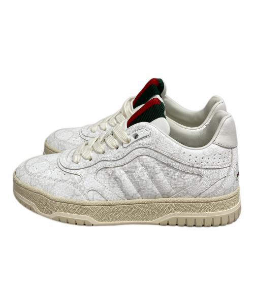 GUCCI（グッチ）GUCCI (グッチ) レウェブローカットスニーカー ホワイト サイズ:34の古着・服飾アイテム