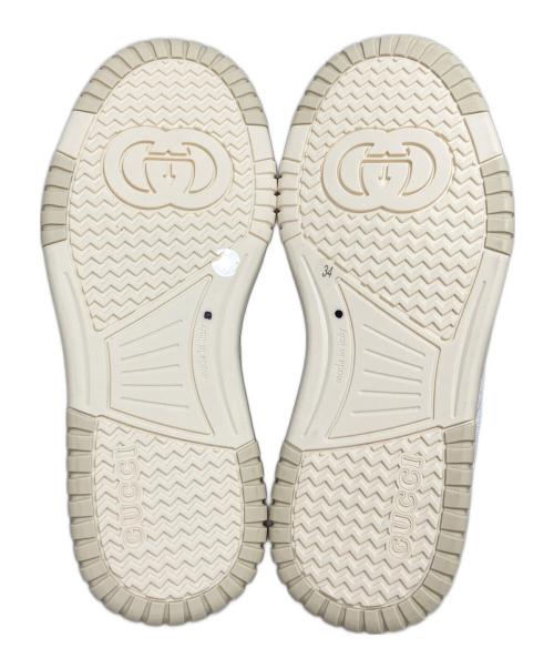 GUCCI（グッチ）GUCCI (グッチ) レウェブローカットスニーカー ホワイト サイズ:34の古着・服飾アイテム