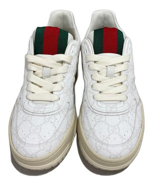 GUCCI（グッチ）GUCCI (グッチ) レウェブローカットスニーカー ホワイト サイズ:34の古着・服飾アイテム