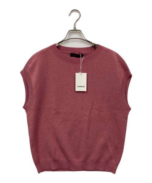 CABAN（キャバン）CABAN (キャバン) コットンカシミヤ クルーネックニットベスト ピンク サイズ:S 未使用品の古着・服飾アイテム