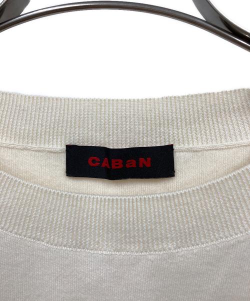 CABAN（キャバン）CABaN (キャバン) コットンカシミヤ クルーネックニットベスト アイボリー サイズ:Sの古着・服飾アイテム