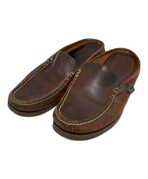 PARABOOT（パラブーツ）PARABOOT (パラブーツ) BAHAMAS レザースリッポン ブラウン サイズ:7の古着・服飾アイテム