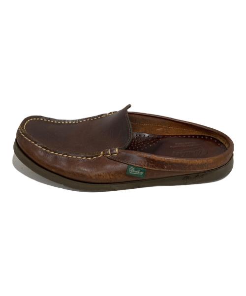 PARABOOT（パラブーツ）PARABOOT (パラブーツ) BAHAMAS レザースリッポン ブラウン サイズ:7の古着・服飾アイテム