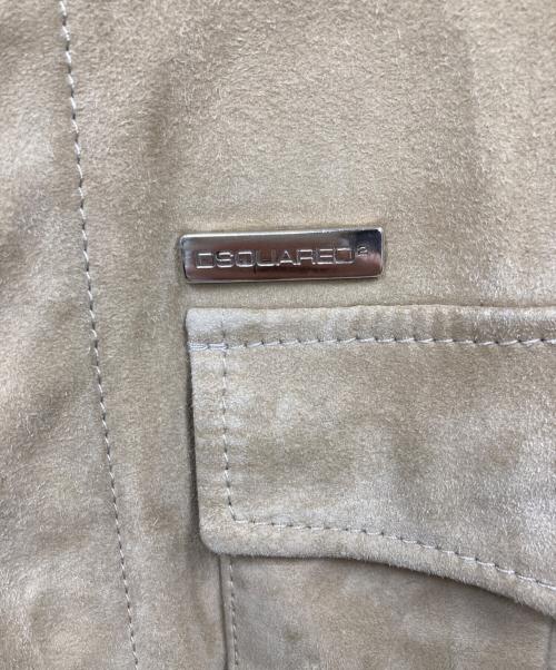 DSQUARED2（ディースクエアード）DSQUARED2 (ディースクエアード) スエードジャケット ベージュ サイズ:48の古着・服飾アイテム