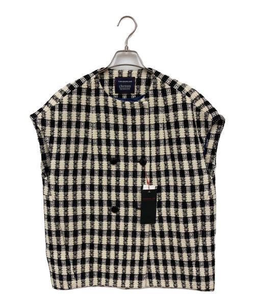 TOMORROW LAND（トゥモローランド）TOMORROW LAND (トゥモローランド) ツイードベスト ベージュ サイズ:36 未使用品の古着・服飾アイテム