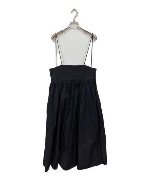 DRAWER（ドゥロワー）DRAWER (ドゥロワー) コットンタックサロペットスカート ブラック サイズ:38の古着・服飾アイテム