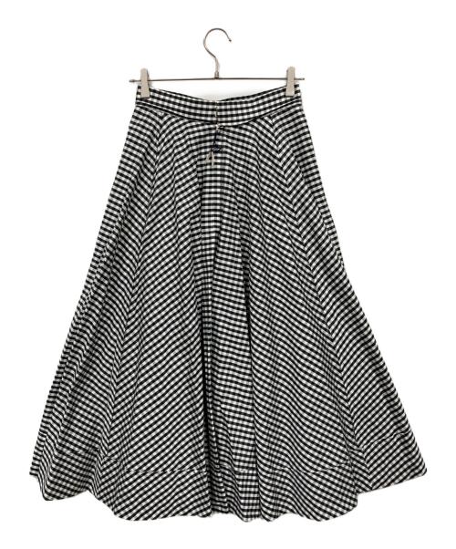 MADISON BLUE（マディソンブルー）MADISON BLUE (マディソンブルー) チェックスカート ホワイト×ネイビー サイズ:1の古着・服飾アイテム