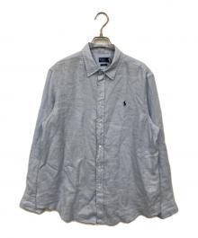 POLO RALPH LAUREN（ポロ・ラルフローレン）の古着「リネンシャツ」｜ブルー