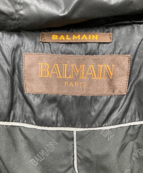 BALMAIN（バルマン）BALMAIN (バルマン) ラクーンファー付きベルテッドダウンコート ブラック サイズ:Lの古着・服飾アイテム