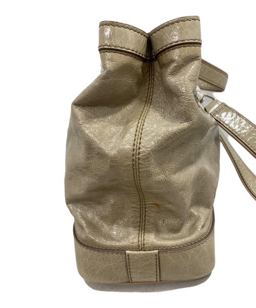 CELINE（セリーヌ）CELINE (セリーヌ) パテント マカダム トートバッグ カーキの古着・服飾アイテム