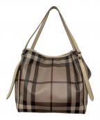BURBERRYバーバリー）の古着「ノバチェック ハンドバッグ」｜ベージュ