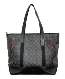 COACH（コーチ）の古着「イナズマ シグネチャートートバッグ」｜ブラック