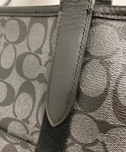 COACH（コーチ）COACH (コーチ) イナズマ シグネチャートートバッグ ブラックの古着・服飾アイテム