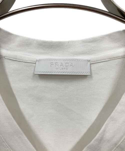 PRADA（プラダ）PRADA (プラダ) VネックTシャツ ホワイト サイズ:XSの古着・服飾アイテム