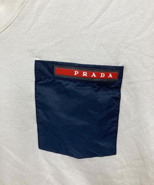 PRADA（プラダ）PRADA (プラダ) VネックTシャツ ホワイト サイズ:XSの古着・服飾アイテム