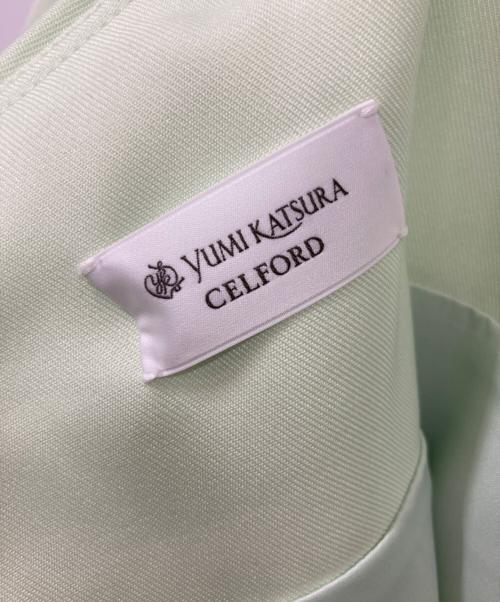 CELFORD（セルフォード）CELFORD (セルフォード) YUMI KATSURA (ユミカツラ) ジャガードケーブドレス 黄緑 サイズ:36の古着・服飾アイテム