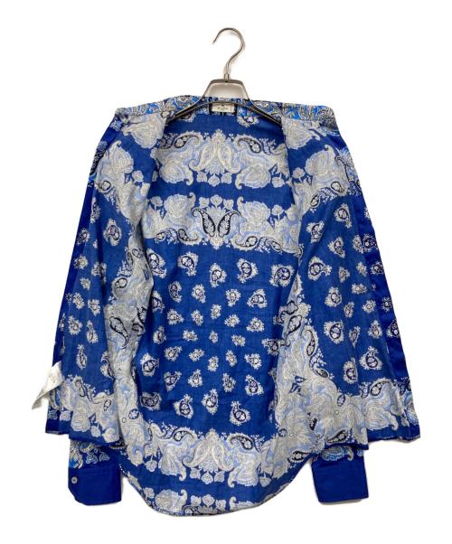 ETRO（エトロ）ETRO (エトロ) 柄シャツ ブルー サイズ:Sの古着・服飾アイテム