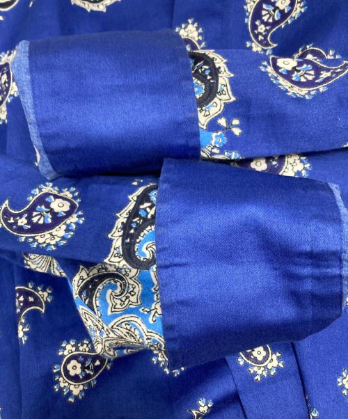 ETRO（エトロ）ETRO (エトロ) 柄シャツ ブルー サイズ:Sの古着・服飾アイテム