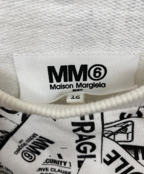 MM6 Maison Margiela（エムエムシックスメゾンマルジェラ）MM6 Maison Margiela (エムエムシックスメゾンマルジェラ) スウェット ホワイト サイズ:16の古着・服飾アイテム