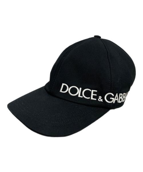 DOLCE & GABBANA（ドルチェ＆ガッバーナ）DOLCE & GABBANA (ドルチェ＆ガッバーナ) キャップ ブラック サイズ:59の古着・服飾アイテム