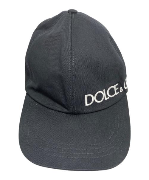 DOLCE & GABBANA（ドルチェ＆ガッバーナ）DOLCE & GABBANA (ドルチェ＆ガッバーナ) キャップ ブラック サイズ:59の古着・服飾アイテム