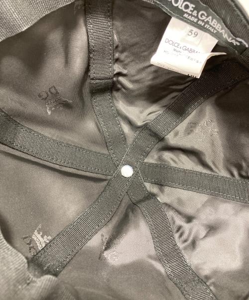 DOLCE & GABBANA（ドルチェ＆ガッバーナ）DOLCE & GABBANA (ドルチェ＆ガッバーナ) キャップ ブラック サイズ:59の古着・服飾アイテム