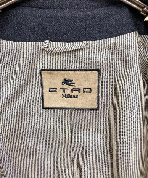 ETRO（エトロ）ETRO (エトロ) ペイズリー柄比翼コート グレー サイズ:42の古着・服飾アイテム