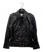 DIESELディーゼル）の古着「レザージャケット」｜ブラック