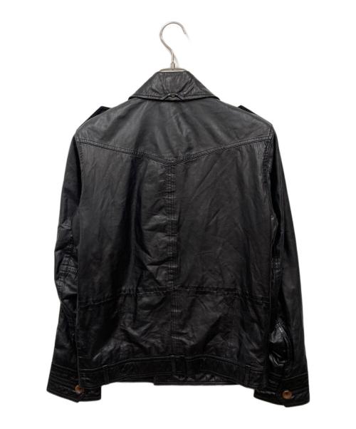DIESEL（ディーゼル）DIESEL (ディーゼル) レザージャケット ブラック サイズ:Sの古着・服飾アイテム