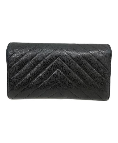CHANEL（シャネル）CHANEL (シャネル) マトラッセロングフラップウォレット ブラックの古着・服飾アイテム