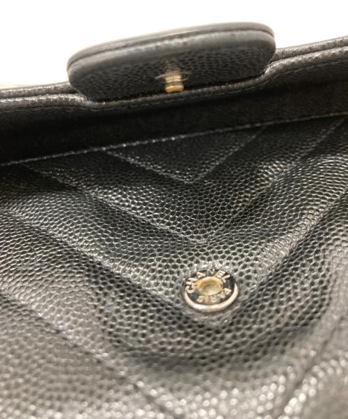 CHANEL（シャネル）CHANEL (シャネル) マトラッセロングフラップウォレット ブラックの古着・服飾アイテム