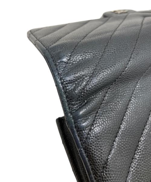 CHANEL（シャネル）CHANEL (シャネル) マトラッセロングフラップウォレット ブラックの古着・服飾アイテム