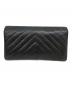 CHANEL (シャネル) マトラッセロングフラップウォレット ブラック：50000円