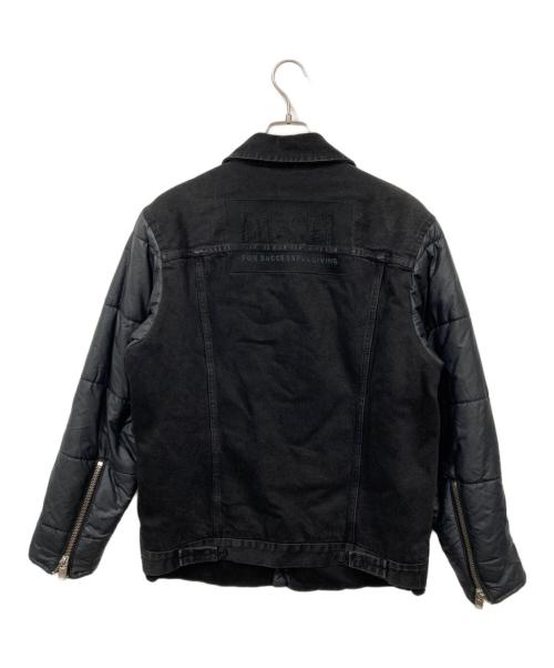 DIESEL（ディーゼル）DIESEL (ディーゼル) デニム切替ジャケット ブラック サイズ:XSの古着・服飾アイテム