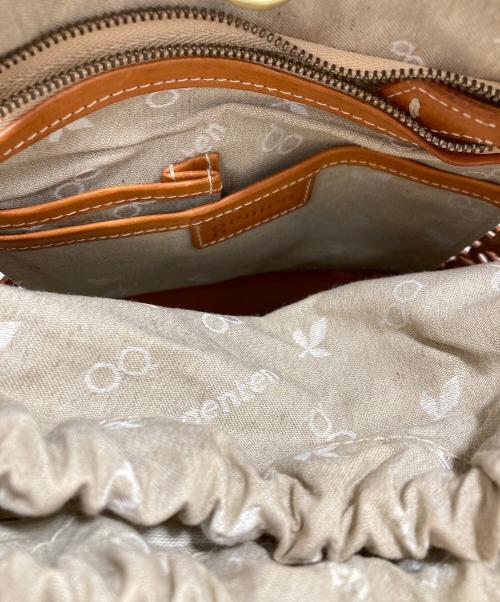 genten（ゲンテン）genten (ゲンテン) レザーカットワークトートバッグ ブラウンの古着・服飾アイテム