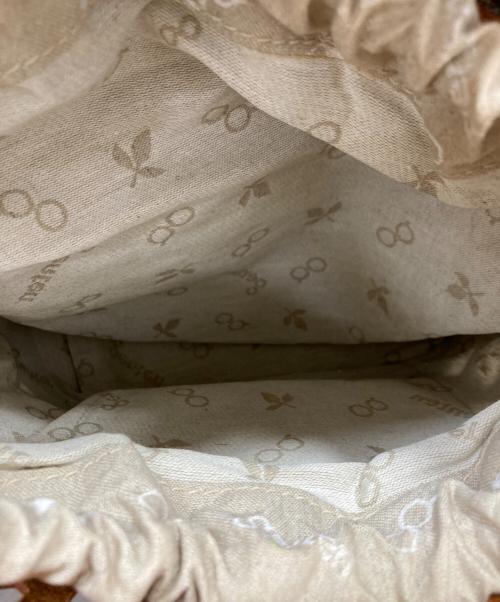 genten（ゲンテン）genten (ゲンテン) レザーカットワークトートバッグ ブラウンの古着・服飾アイテム