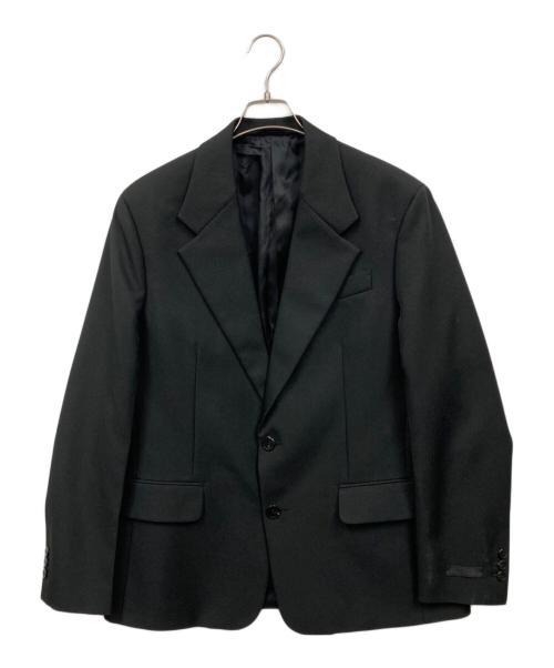 PRADA（プラダ）PRADA (プラダ) 袖タグデザインテーラードジャケット ブラック サイズ:48の古着・服飾アイテム