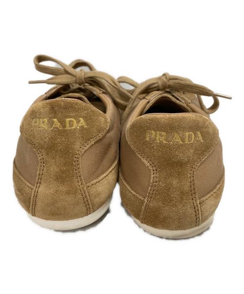 PRADA（プラダ）PRADA (プラダ) ファブリックスニーカー ブラウン サイズ:7の古着・服飾アイテム