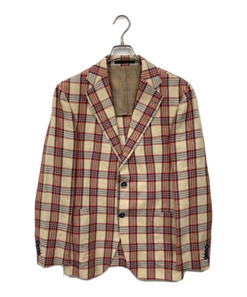 TAGLIATORE（タリアトーレ）TAGLIATORE (タリアトーレ) リネン混テーラードジャケット ベージュ サイズ:48の古着・服飾アイテム