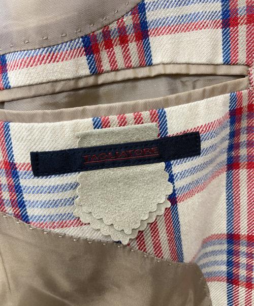 TAGLIATORE（タリアトーレ）TAGLIATORE (タリアトーレ) リネン混テーラードジャケット ベージュ サイズ:48の古着・服飾アイテム
