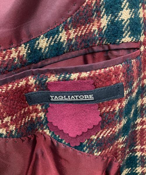 TAGLIATORE（タリアトーレ）TAGLIATORE (タリアトーレ) テーラードジャケット レッド サイズ:48の古着・服飾アイテム