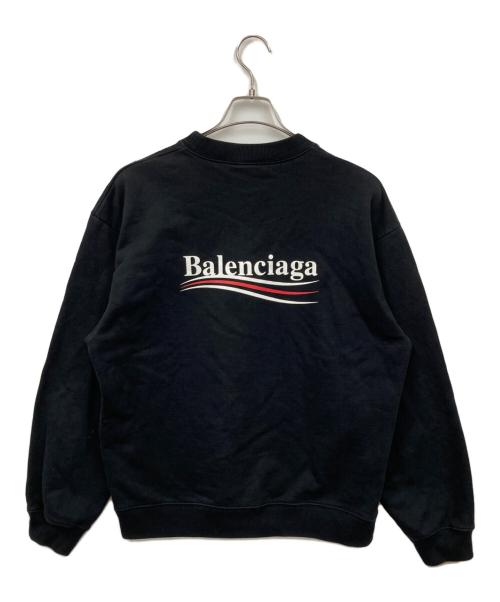BALENCIAGA（バレンシアガ）BALENCIAGA (バレンシアガ) キャンペーンロゴスウェット ブラック サイズ:Mの古着・服飾アイテム