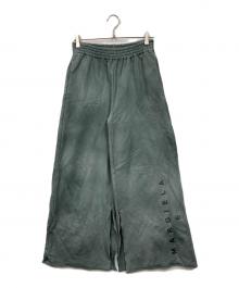 MM6 Maison Margiela（エムエムシックスメゾンマルジェラ）の古着「タイダイワイドスリットパンツ」｜グリーン