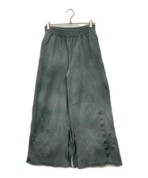 MM6 Maison Margiela（エムエムシックスメゾンマルジェラ）MM6 Maison Margiela (エムエムシックスメゾンマルジェラ) タイダイワイドスリットパンツ グリーン サイズ:Sの古着・服飾アイテム