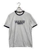 MARNIマルニ）の古着「フロッキープリント クルーネック Tシャツ」｜ホワイト