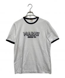 MARNI（マルニ）の古着「フロッキープリント クルーネック Tシャツ」｜ホワイト
