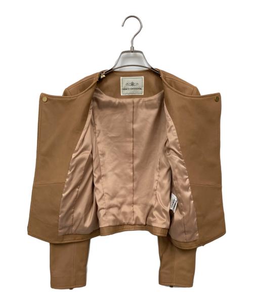 GRACE CONTINENTAL（（グレースコンチネンタル）GRACE CONTINENTAL (（グレースコンチネンタル) ラムレザージャケット ベージュ サイズ:36の古着・服飾アイテム