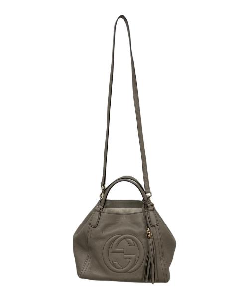 GUCCI（グッチ）GUCCI (グッチ) ソーホーインターロッキングＧショルダーバッグ ベージュの古着・服飾アイテム